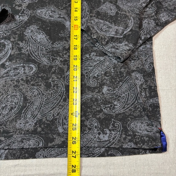 Robert Graham Men's 2XL Gray Black Allover Paisley Lightweight Hoodie Pullover - Picture 6 of 6